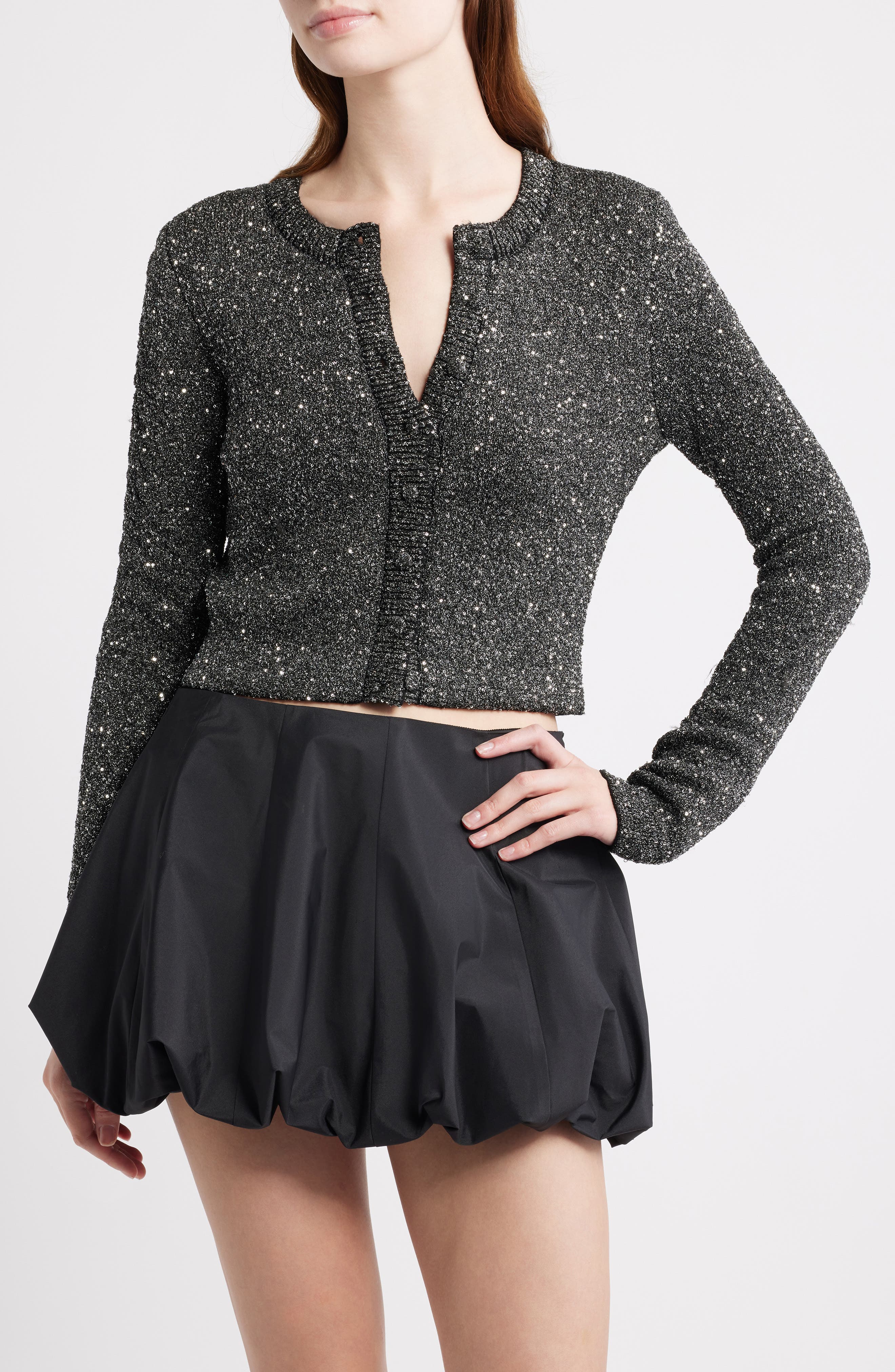 Ferra Embellished Crop Cardigan