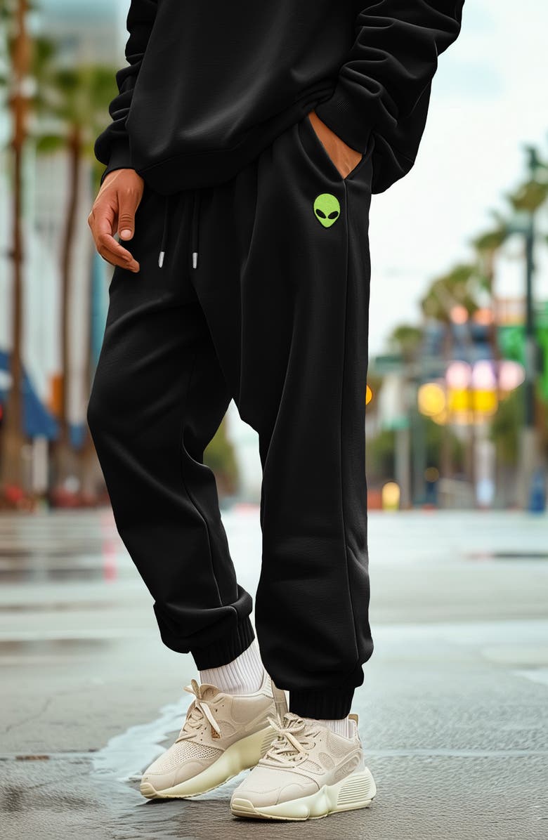 Dalix Alien Sweatsuit, Alternate, color, Black