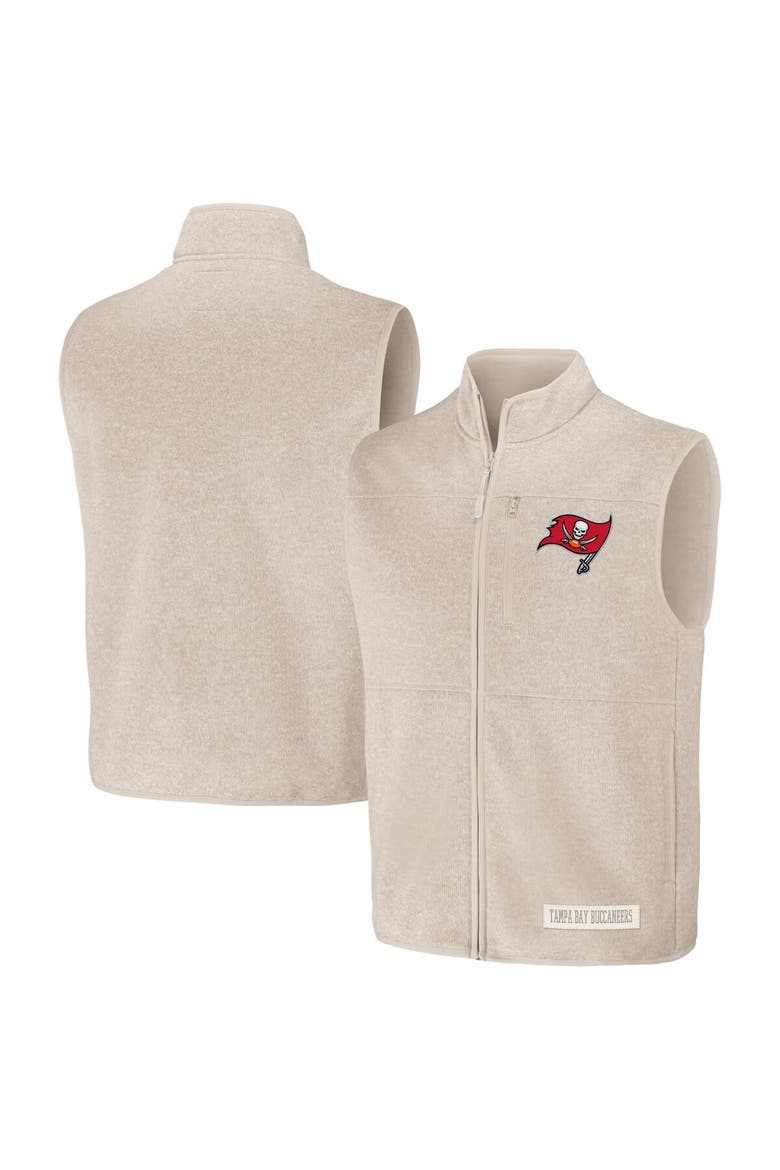 Men's NFL x Darius Rucker Collection by Fanatics  Oatmeal Tampa Bay Buccaneers Full-Zip Sweater Vest, Alternate, color, Oatmeal