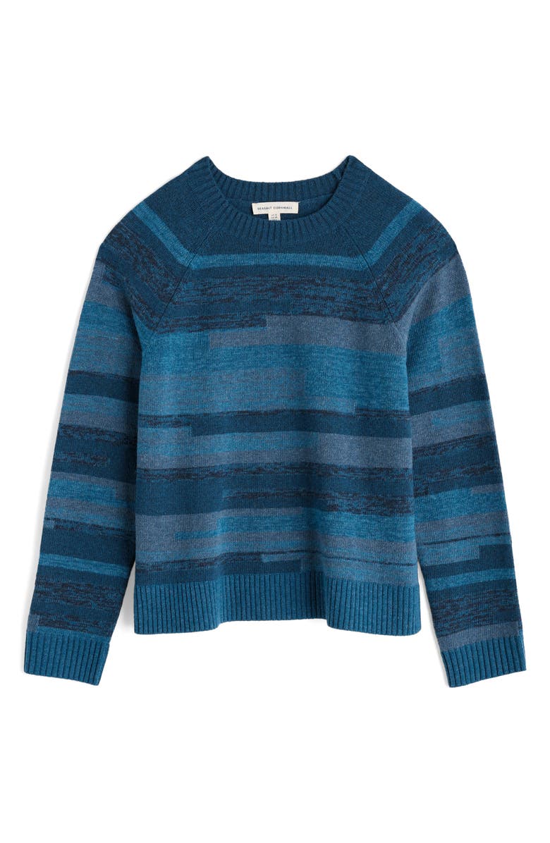 Seasalt Cornwall Shore Dock Stripe Lambswool Blend Crewneck Sweater, Alternate, color, Knit Forepeaks Galley Mix