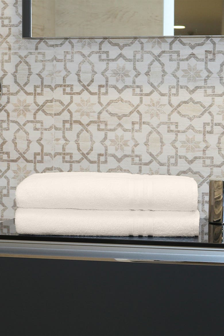 Denzi Bath Sheet - Set of 2 - Cream, Alternate, color, CREAM