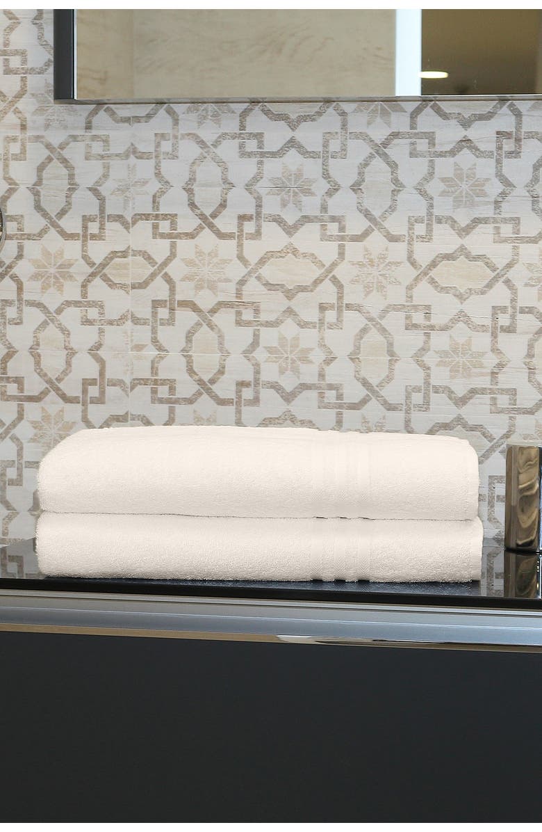 Linum Home Textiles Denzi Bath Sheet - Set of 2 - Cream, Alternate, color,