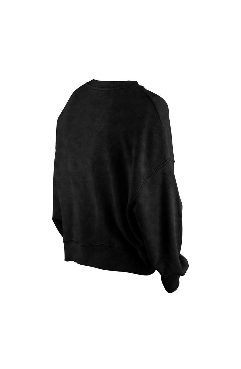 New Era Women's New Era Black Pittsburgh Steelers Throwback Boxy Sweatshirt, Alternate, color, 