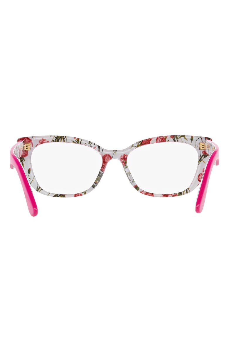 Dolce&Gabbana 49mm Cat Eye Optical Glasses, Alternate, color, Pink