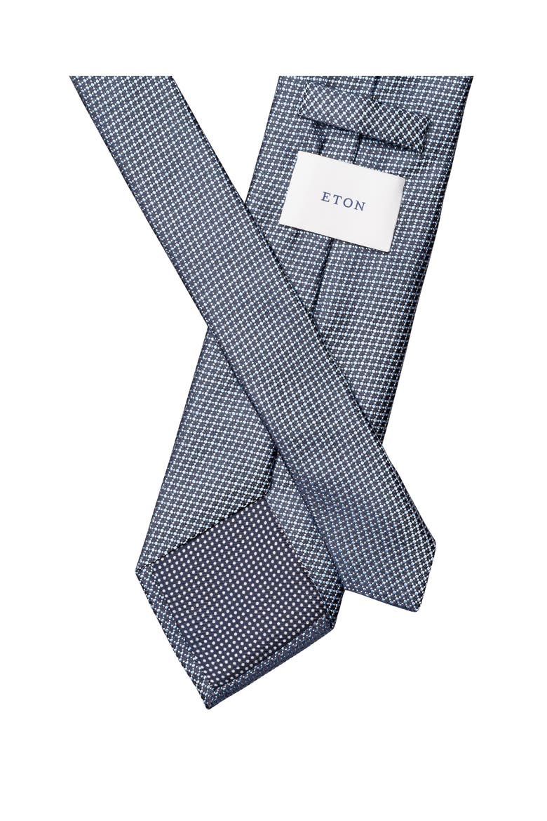Dark Blue Micro Silk Tie, Alternate, color, DARK BLUE