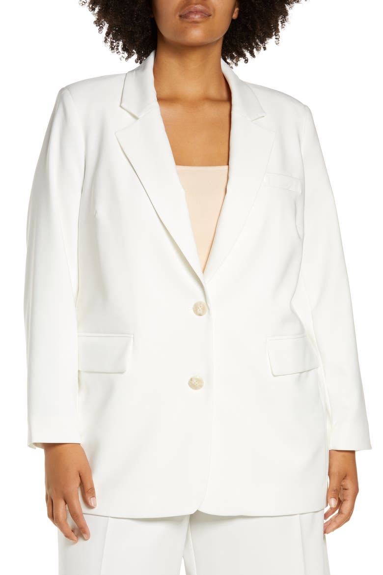 Notch Collar Blazer, Alternate, color, NEW IVORY