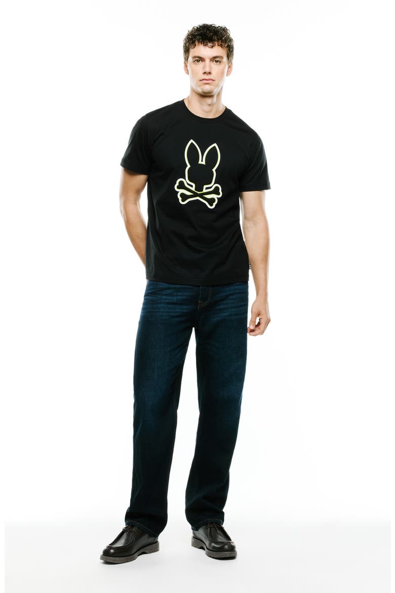 Bruno Embroidered Cotton Graphic T-Shirt, Alternate, color, BLACK