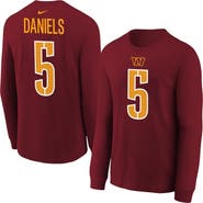 Nike Youth Nike Jayden Daniels Burgundy Washington Commanders Player Name & Number Long Sleeve T-Shirt