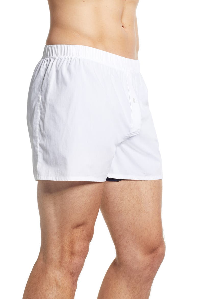 Fancy Cotton Boxers, Alternate, color, WHITE