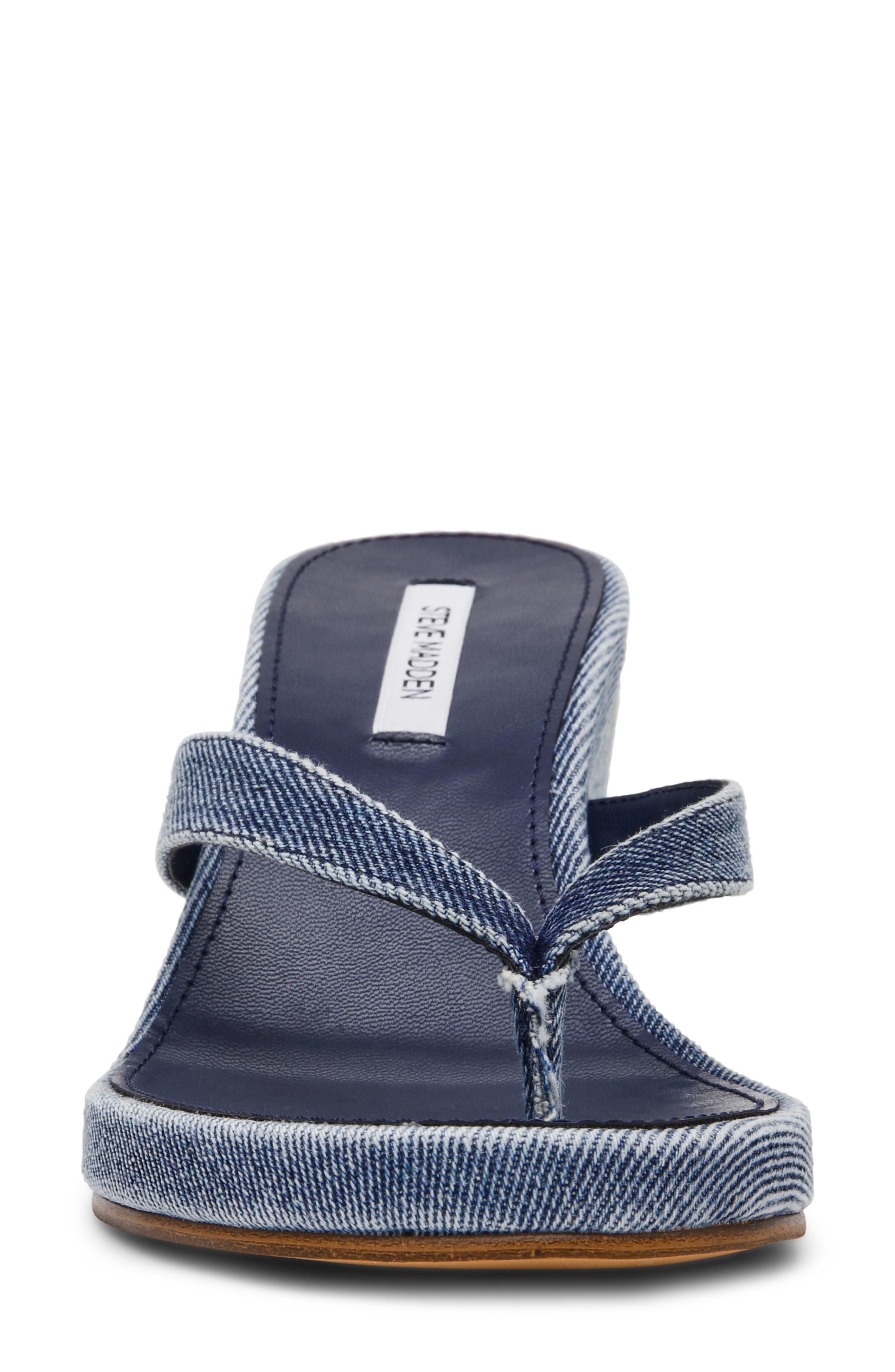 Playing Wedge Sandal, Alternate, color, DENIM