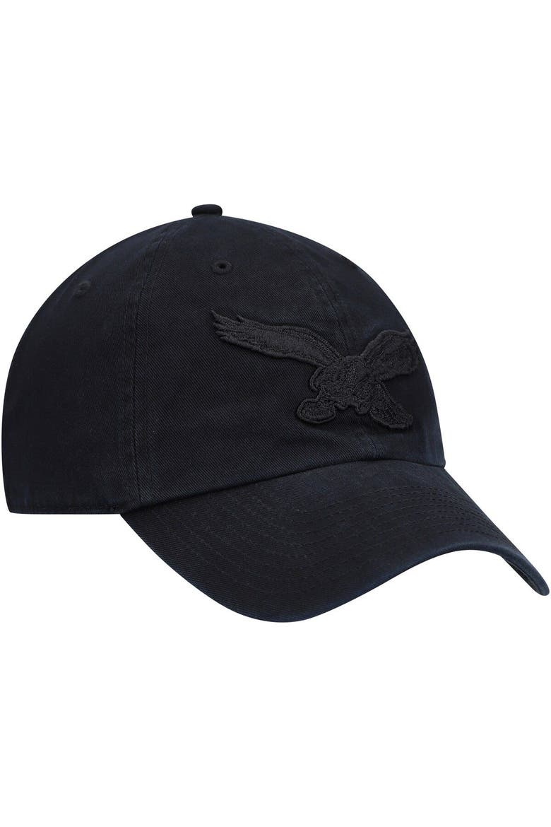 Men's '47 Black Philadelphia Eagles Tonal Team Clean Up Historic Logo Adjustable Hat, Alternate, color, Black