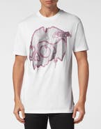 PHILIPP PLEIN T-Shirt Round Neck Ss With Crystals Dripping Skull Men