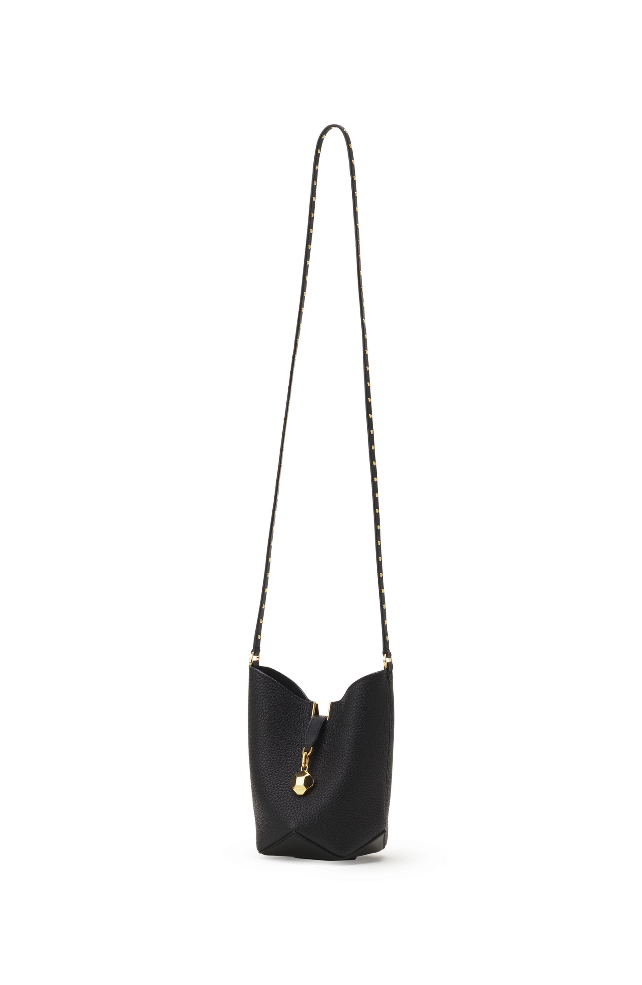Lanvin Catch Nano By Lanvin Leather Bucket Bag, Alternate, color, Black