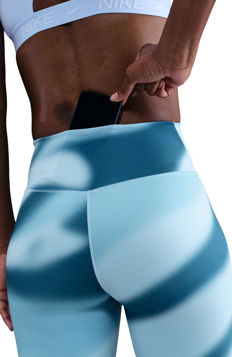 Nike One Dri-FIT High Waist 7/8 Leggings, Alternate, color, Armory Blue/ Celestine Blue