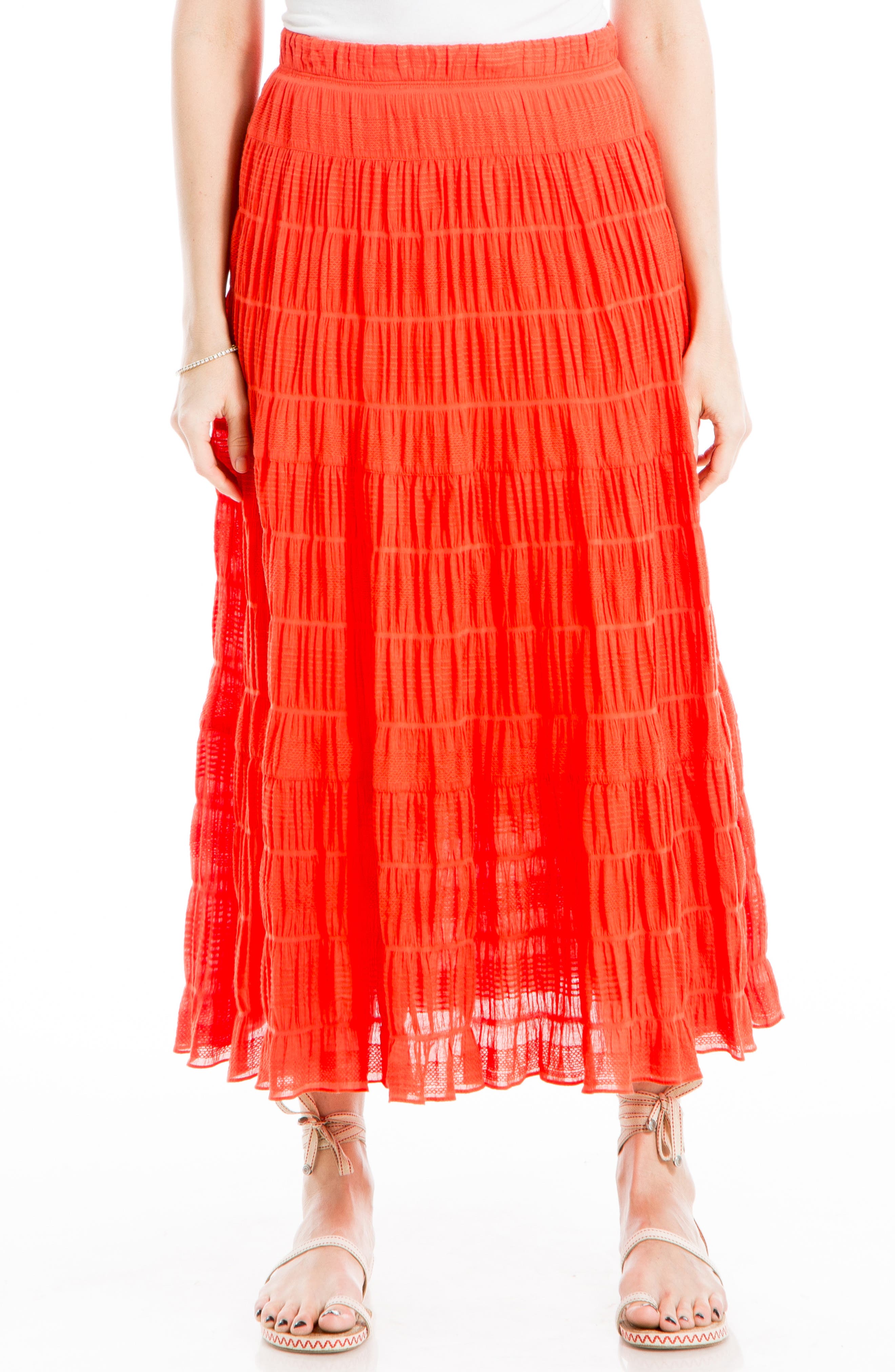 MAX STUDIO Textured Midi Skirt