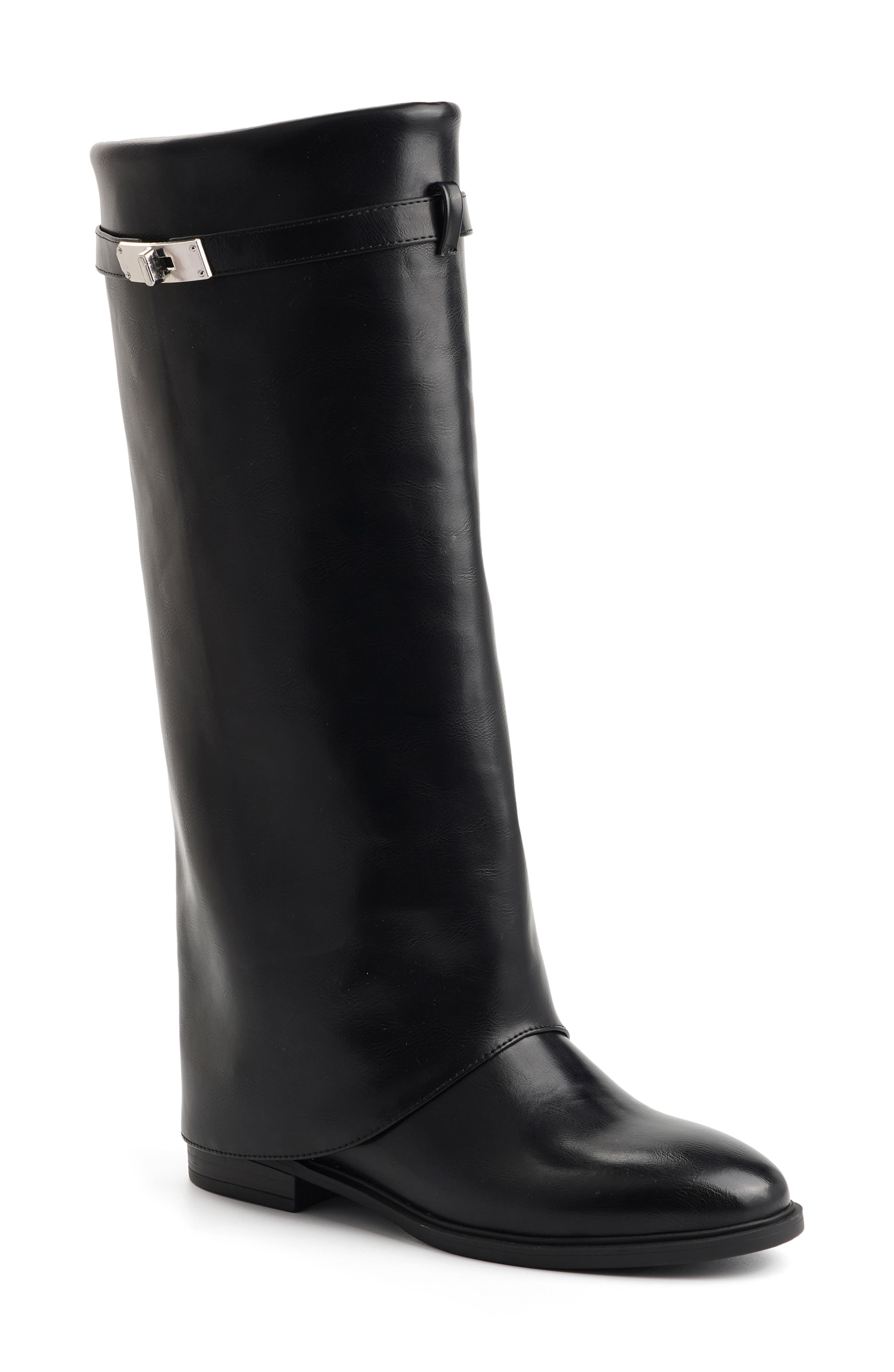 Yana Faux Leather Knee High Boot