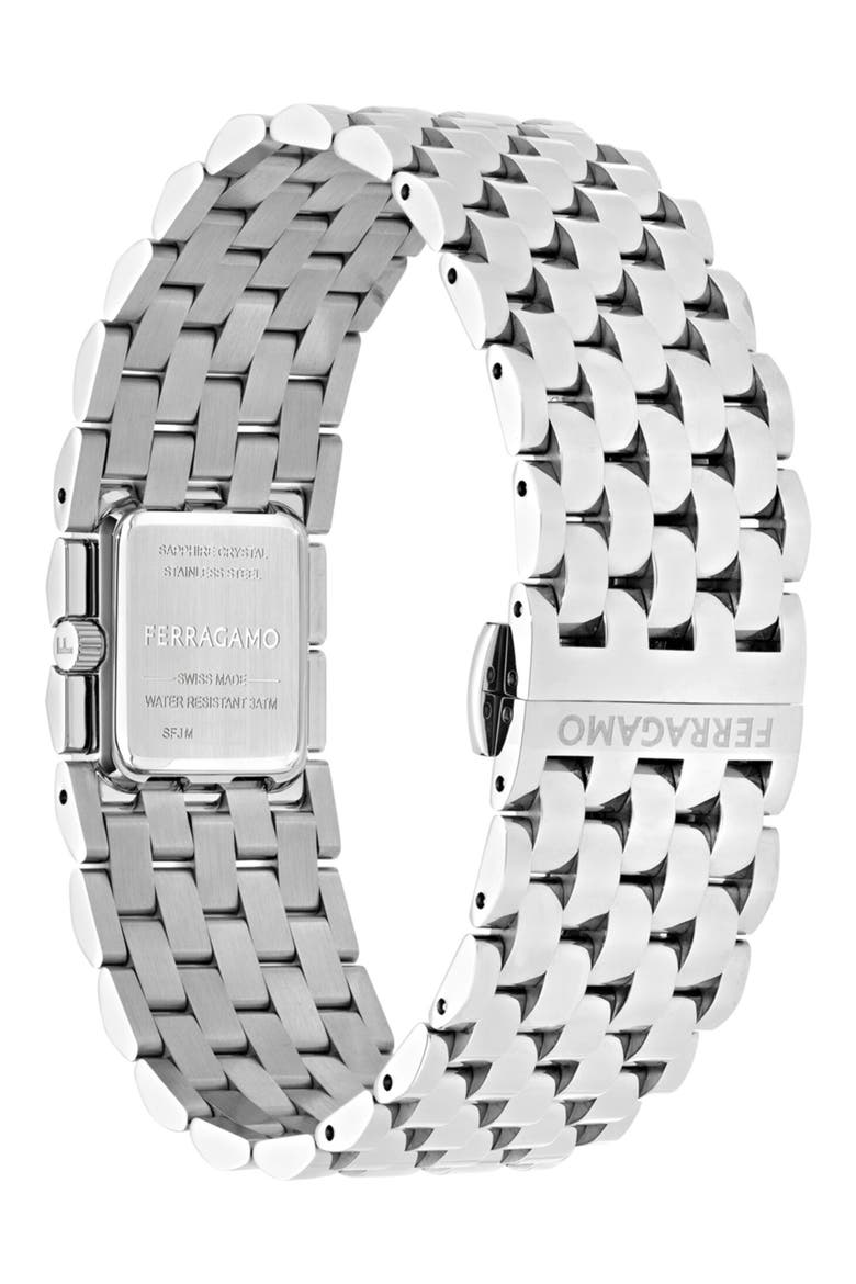 Entrelacé Diamond Bracelet Watch, 18.5mm x 21.5mm, Alternate, color, STAINLESS STEEL