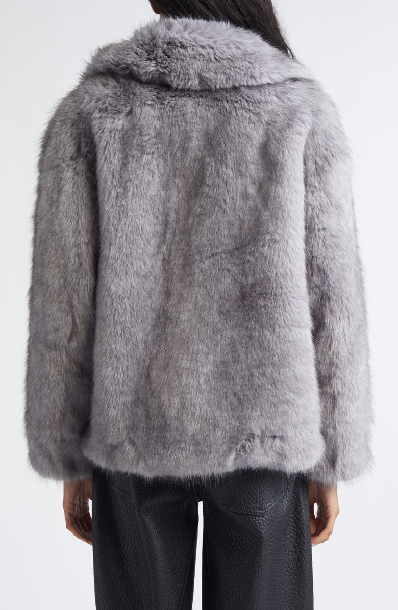 Stand Studio Valentina Faux Fur Jacket, Alternate, color, Pigeon Grey