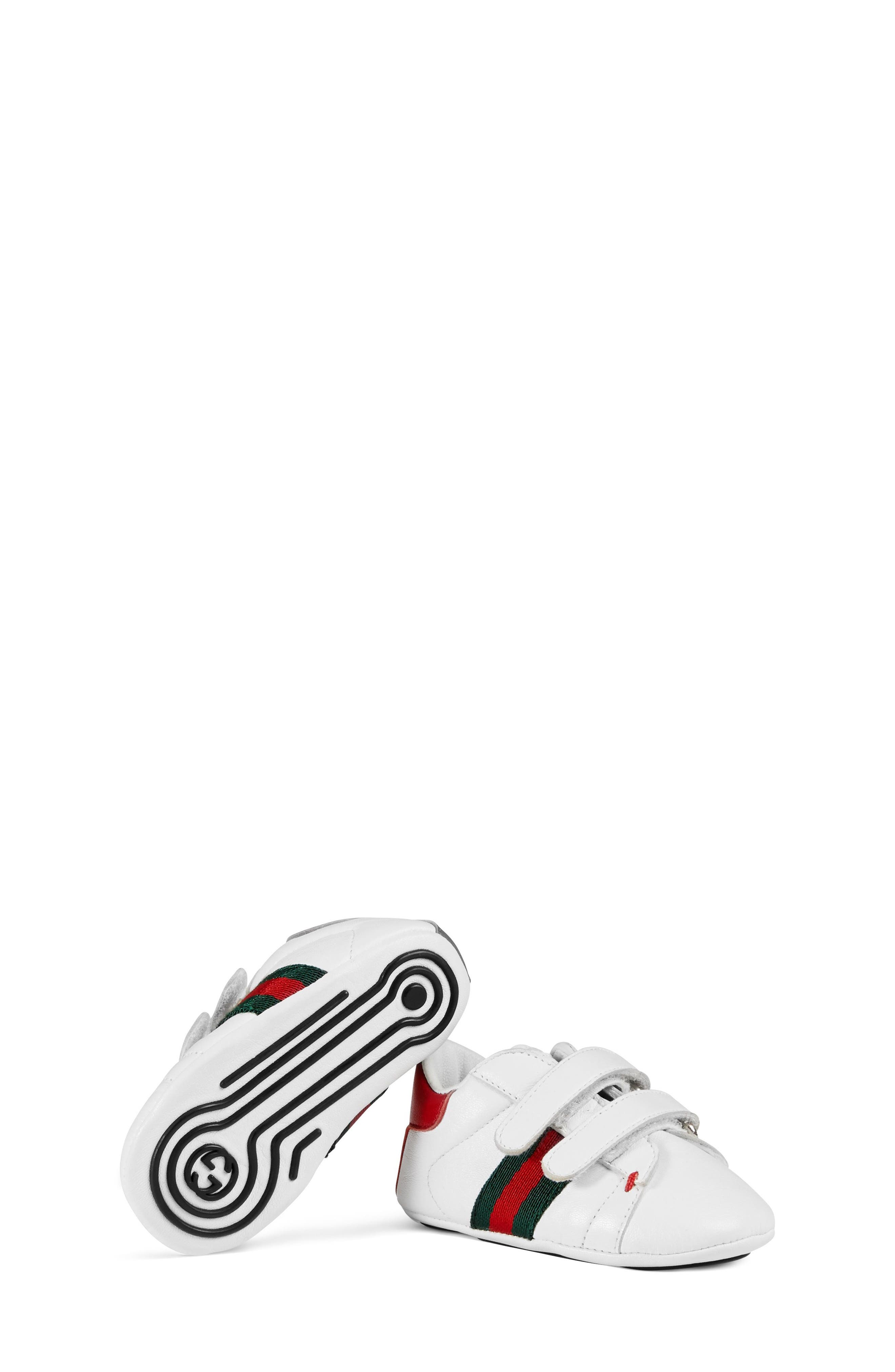 Gucci 'Ace' Crib Shoe, Alternate, color, 