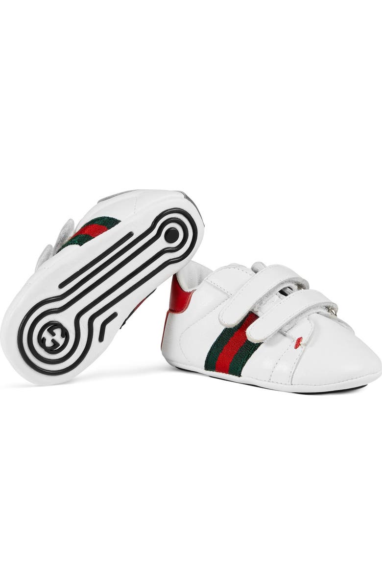 Gucci 'Ace' Crib Shoe, Alternate, color,
