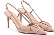 Valentino Garavani VLOGO Pointed Toe Slingback Pump