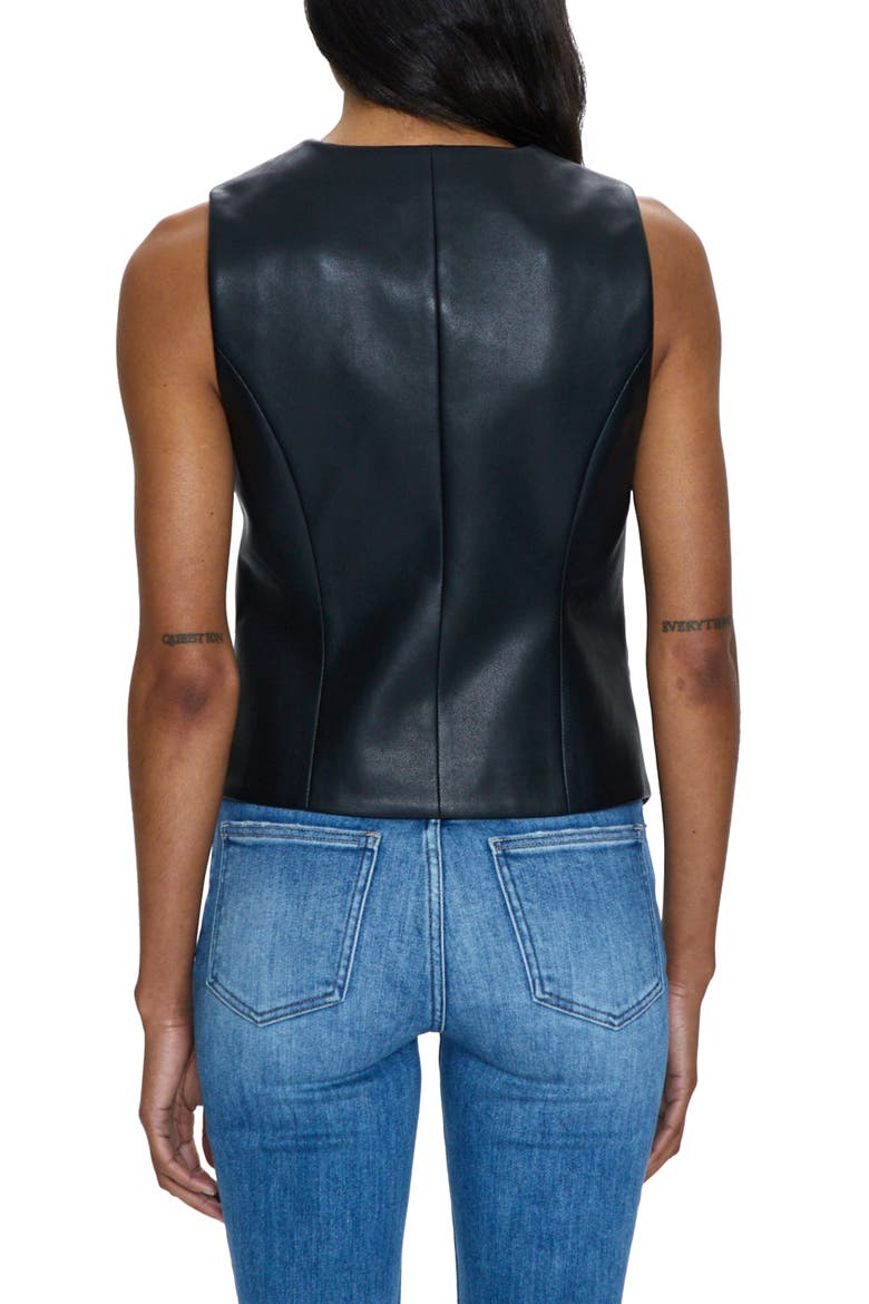 Arabella Faux Leather Vest, Alternate, color, SLATE BLACK