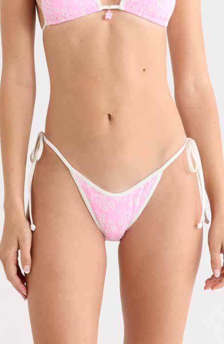 Dipped Side Tie Bikini Bottoms