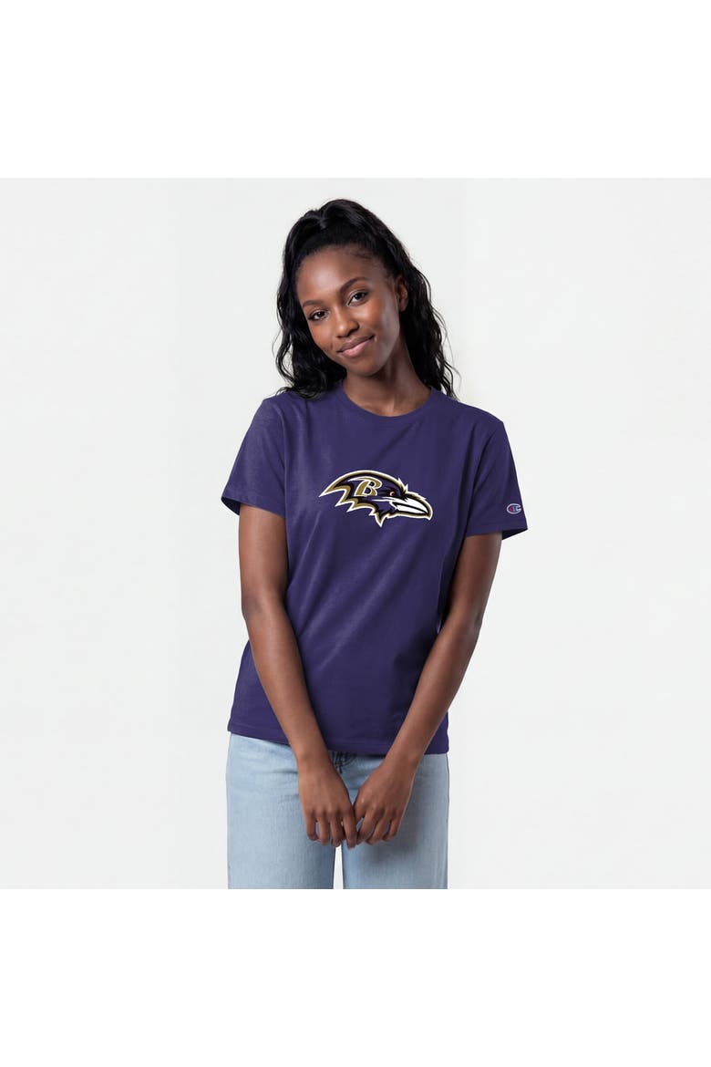 Women's Champion  Purple Baltimore Ravens Logo T-Shirt, Main, color, Purple