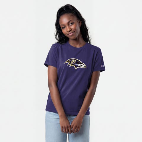 Women's Champion  Purple Baltimore Ravens Logo T-Shirt