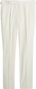 Jack Victor Parma Pleated Linen & Cotton Stretch Twill Dress Pants