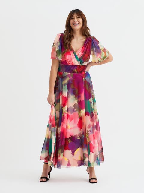 Isabelle Rose Angel Sleeve Maxi Dress