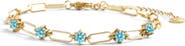 Mint & Lily Paperclip Bracelet with Gemstone Accents