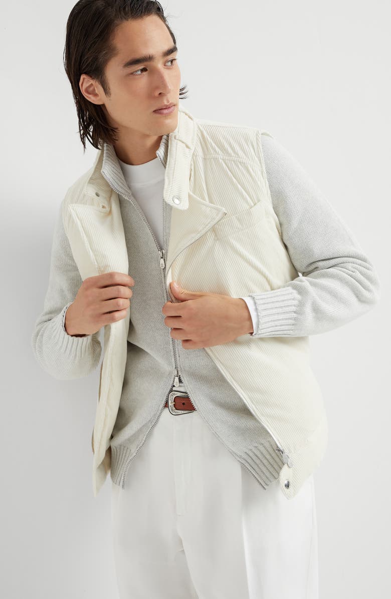 Brunello Cucinelli Chiné cardigan, Alternate, color, 