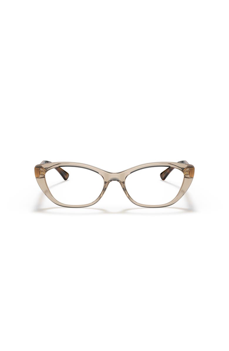 Vogue Eyewear 52mm Oval optical glasses, Alternate, color, Brown