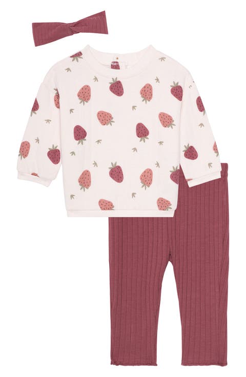 Sweatshirt, Ribbed Leggings & Headband Set (Baby)