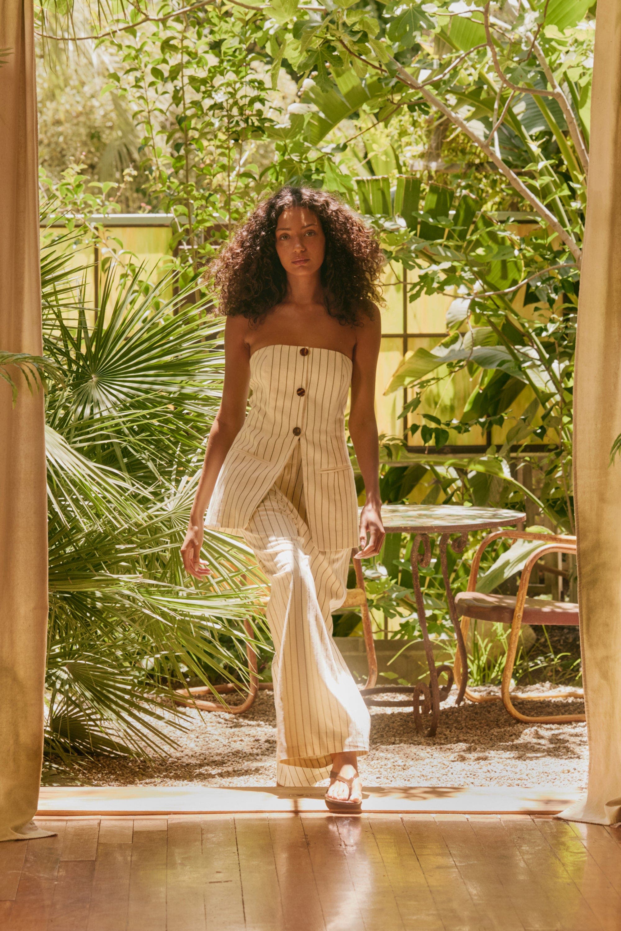 Bloo Linen Pinstripe Pant - image 2