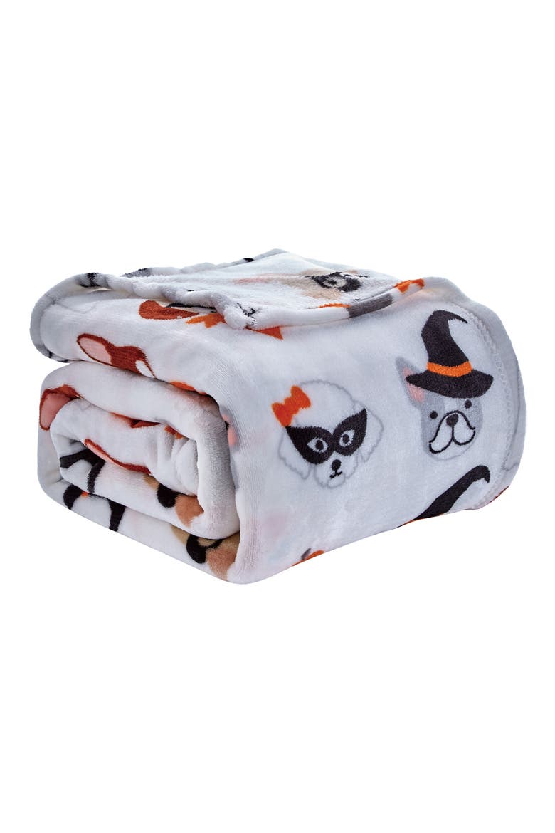 Halloween Microplush Throw Blanket, Main, color, HAPPY PALS
