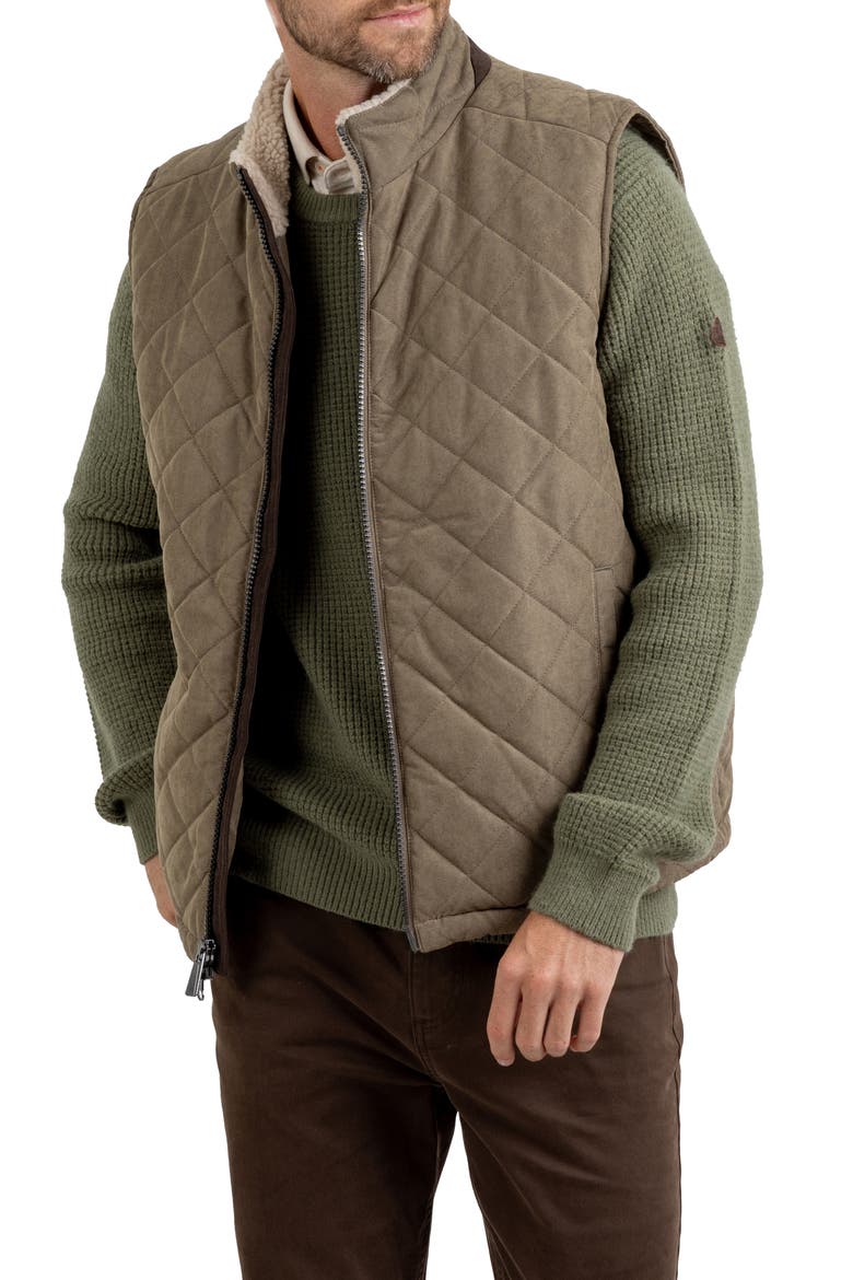 Oxford Water Resistant Quilted Vest, Alternate, color, TOBACCO