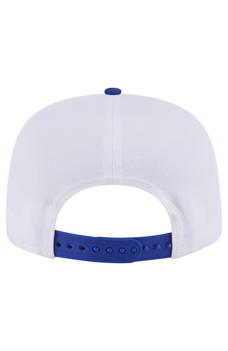 New Era Men's New Era White/Blue New York Knicks Hardwood Two-Tone Golfer Adjustable Hat, Alternate, color, White