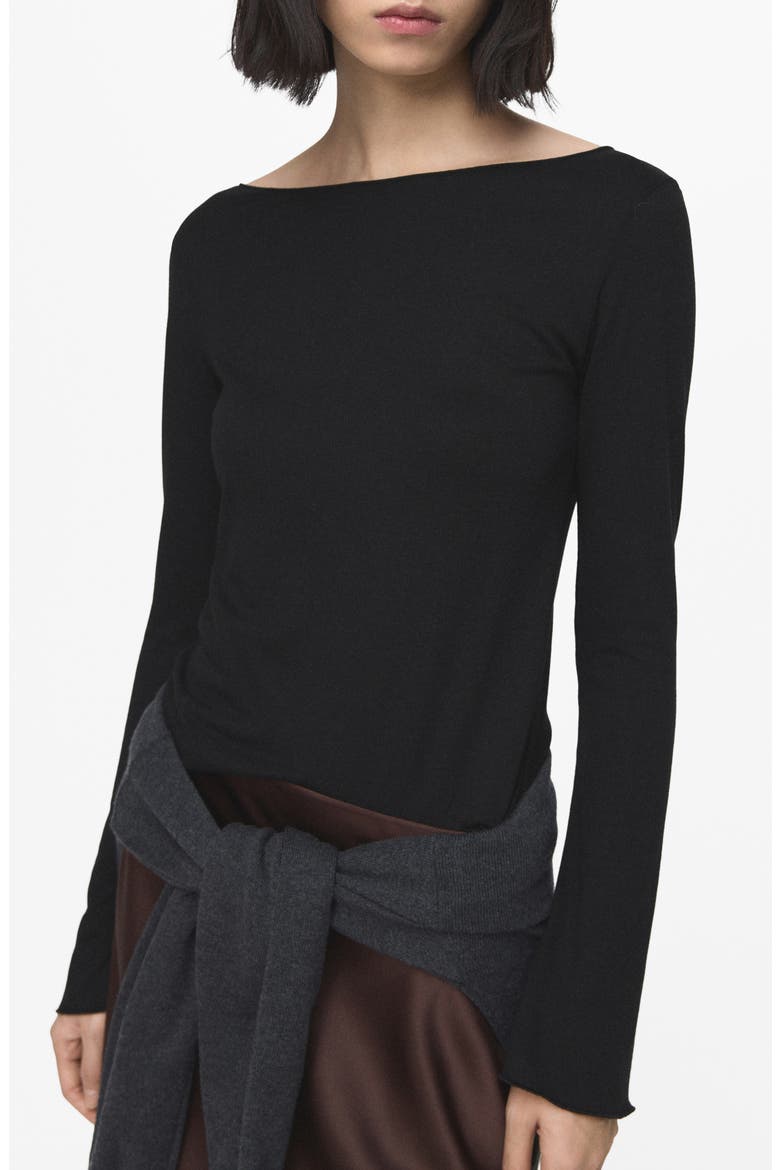 Boatneck Top, Main, color, BLACK