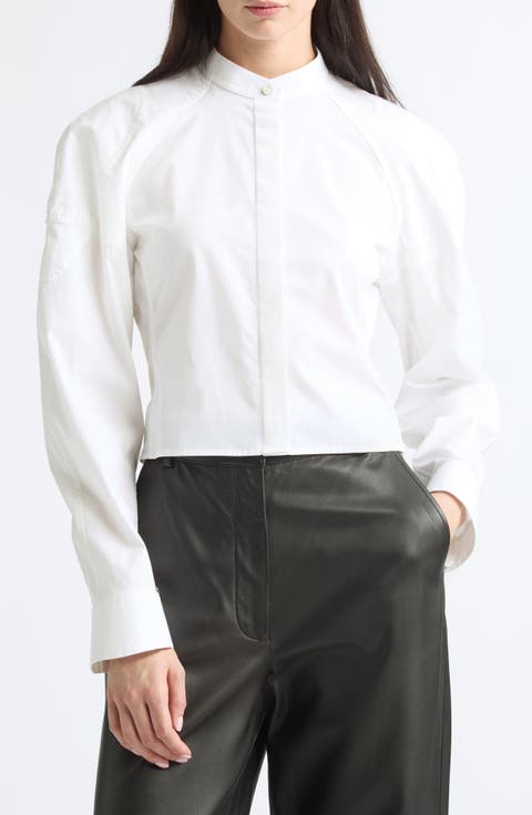 Cotton Poplin Saddle Shirt