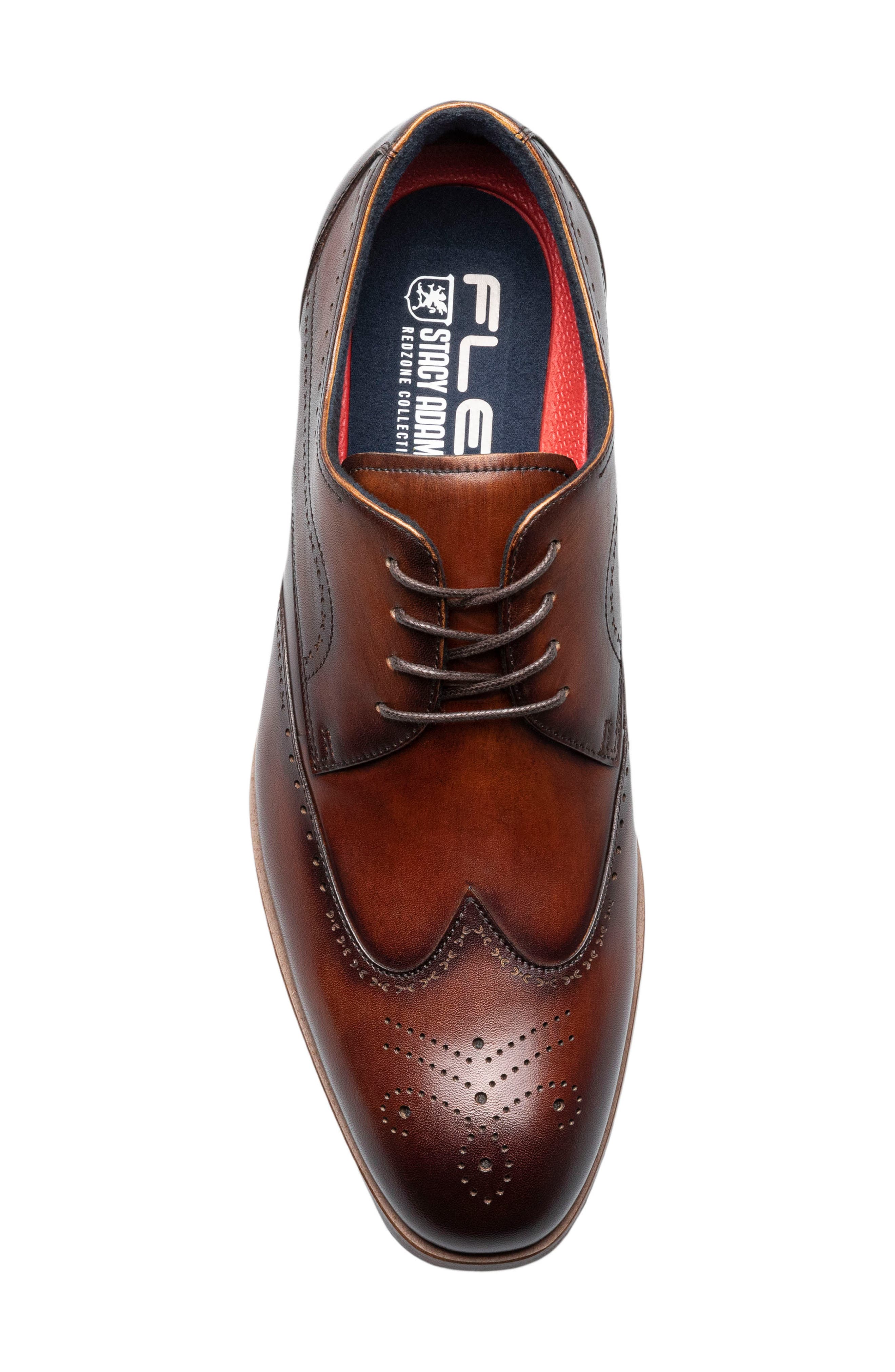 Brayden Wingtip Oxford, Alternate, color, BROWN