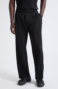 Homme Plissé Issey Miyake Slash Diagonal Pleated Pants