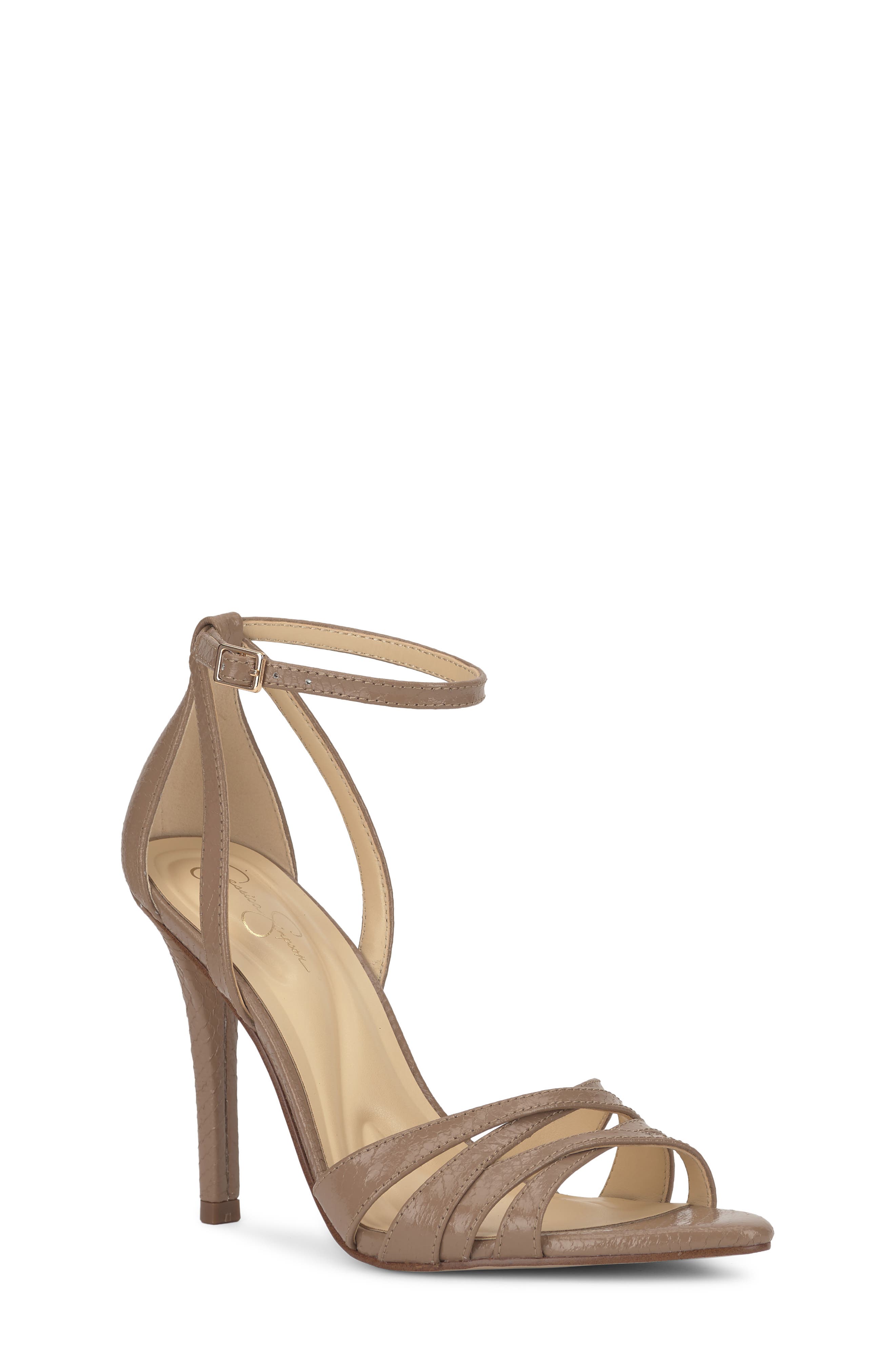 Calisa Ankle Strap Sandal, Main, color, CHAI LATTE