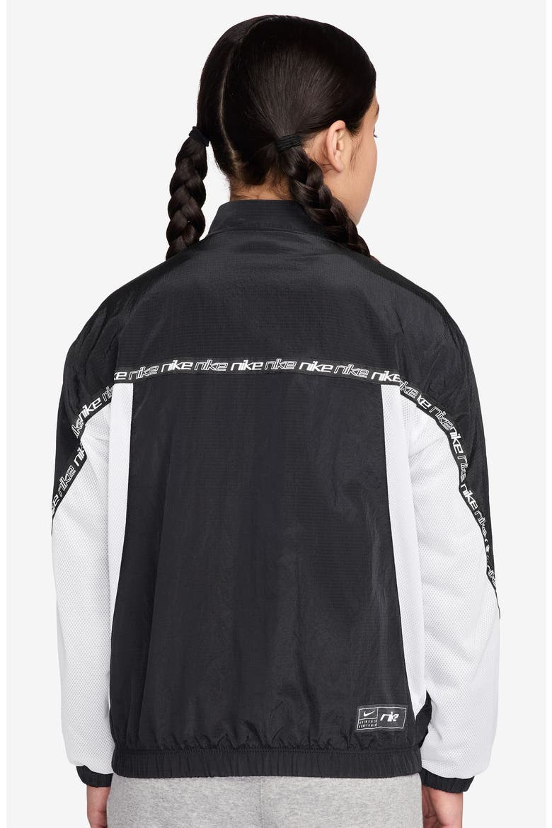 Kids' Mesh Inset Jacket, Alternate, color, BLACK/ WHITE/ BLACK/ WHITE