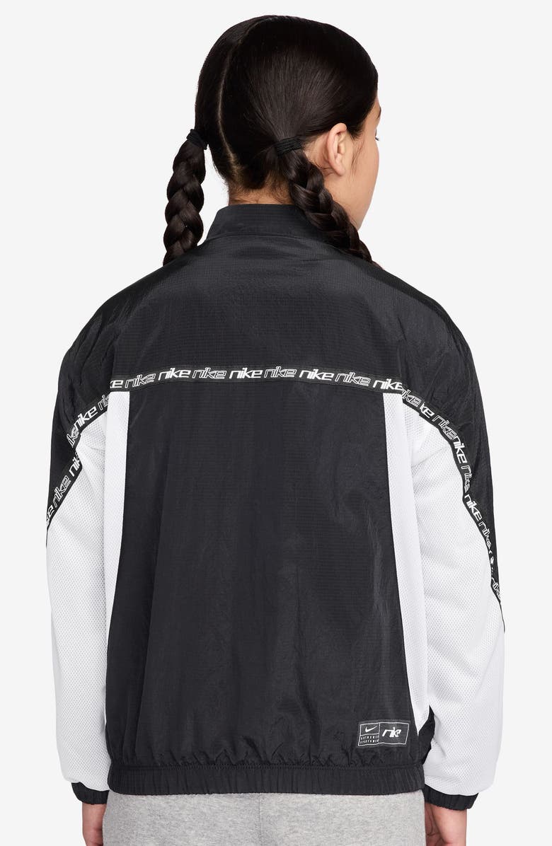 Nike Kids' Mesh Inset Jacket, Alternate, color, Black/ White/ Black/ White