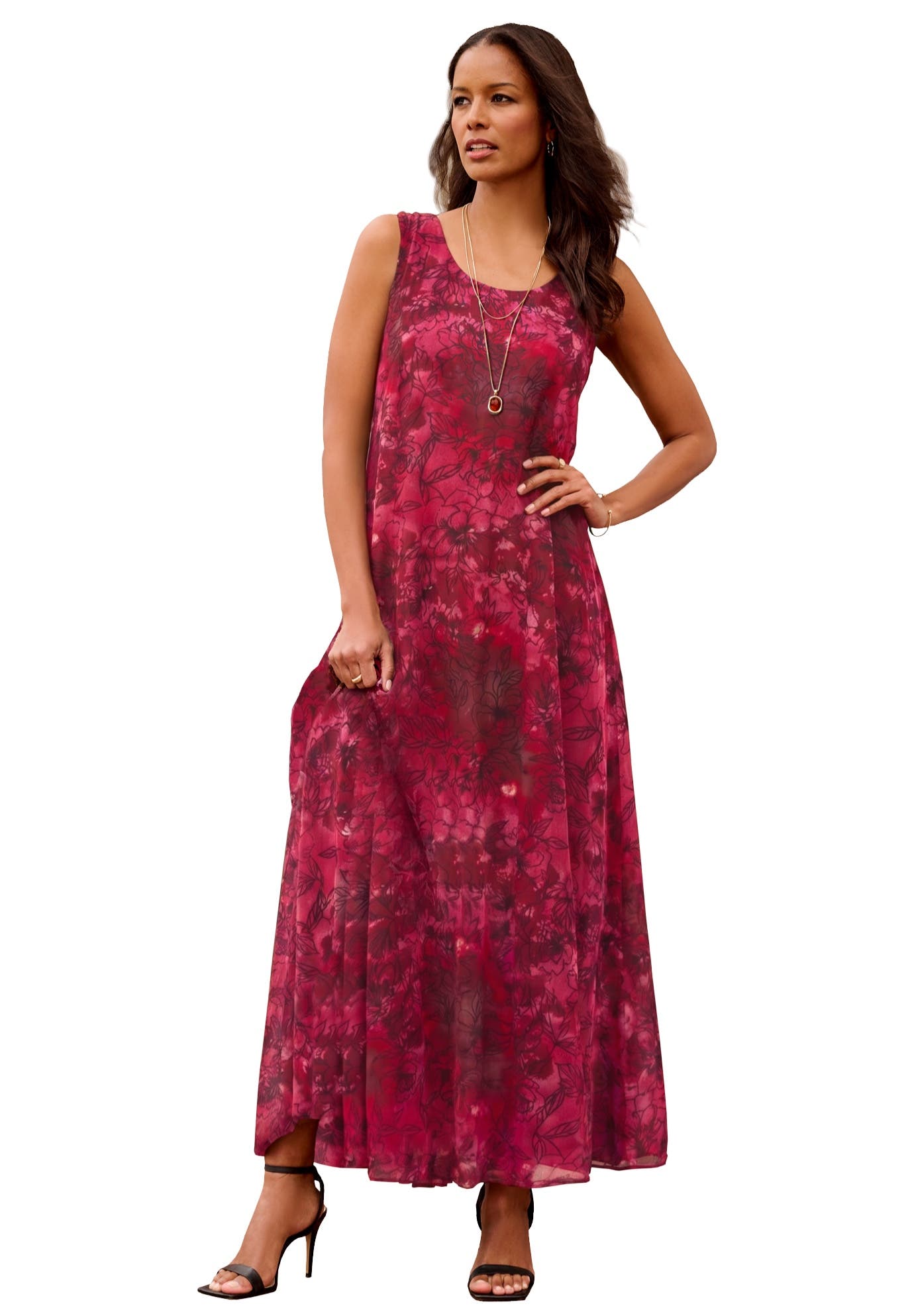 BERRY TIE DYE FLORAL