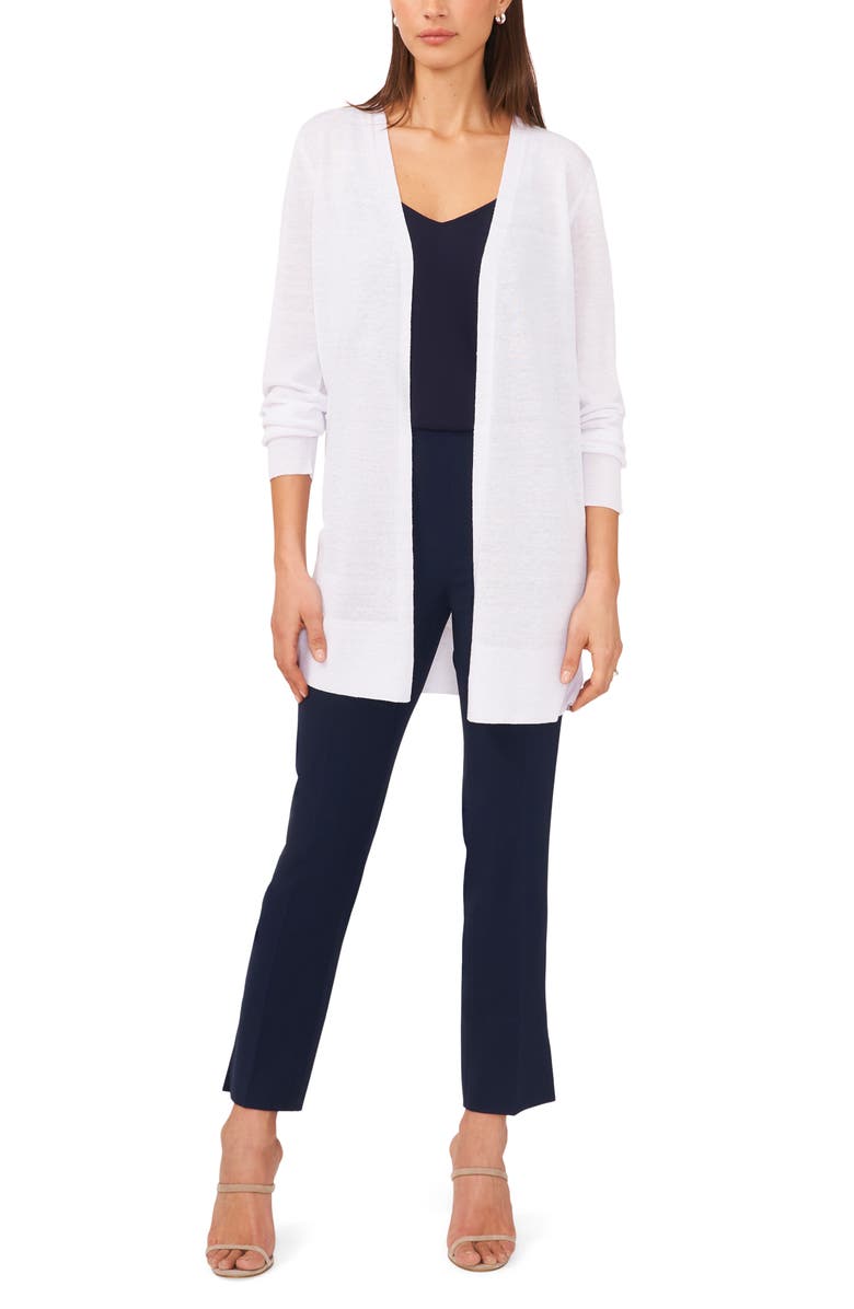 Halogen<sup>®</sup> Side Slit Cardigan, Alternate, color, Bright White