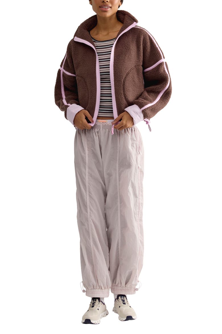 Mountain High Fleece Jacket, Alternate, color, TRUFFLE/ POWDER PINK