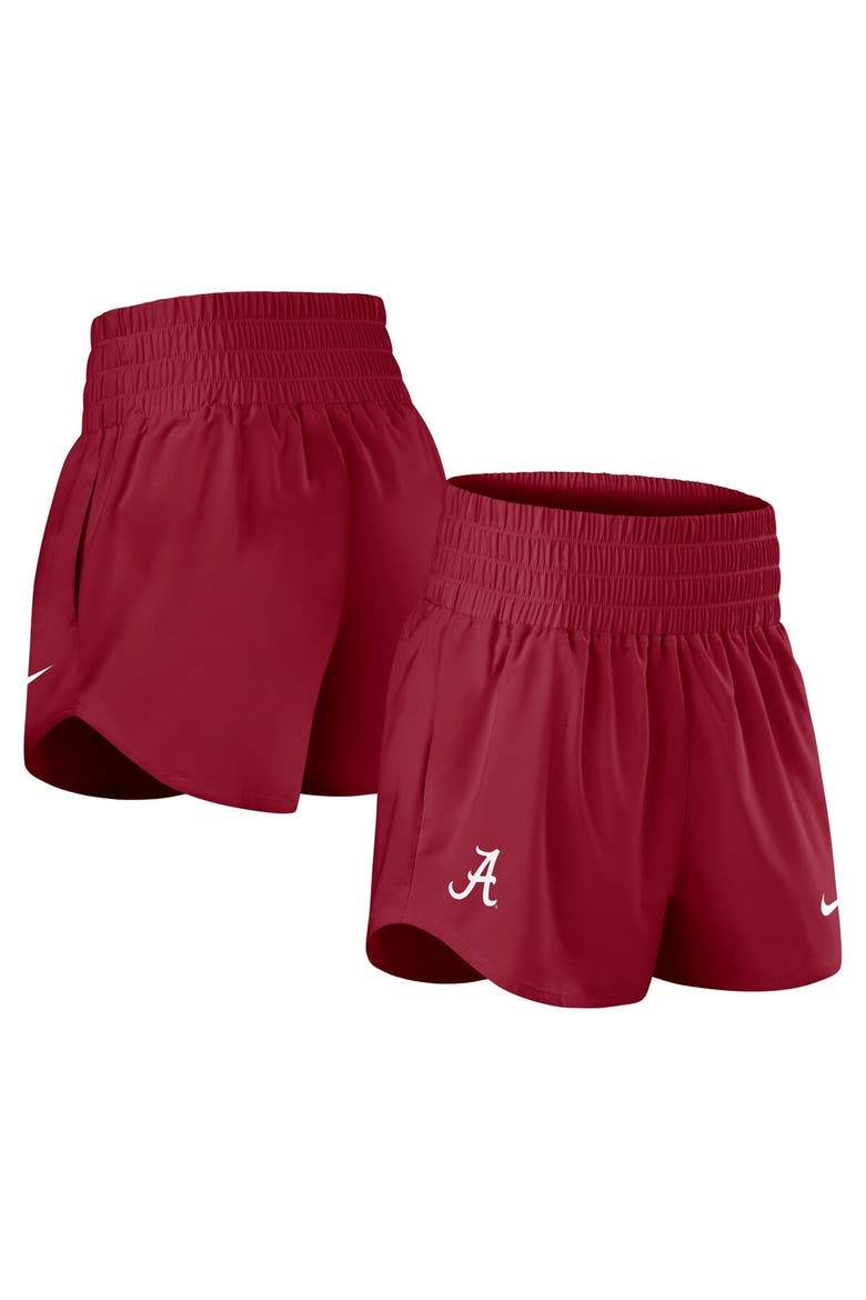 Women's Nike Crimson Alabama Crimson Tide Performance One Dri-FIT High-Rise Shorts, Main, color, Crimson